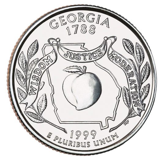 1999-D Georgia State Quarter - Single Coin
