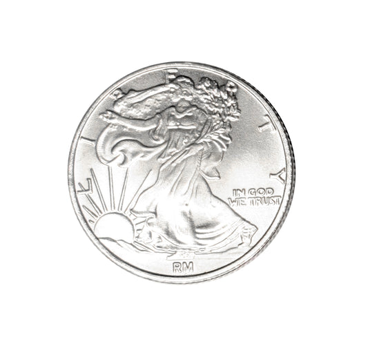 1/2 oz .999 Fine Silver Round - Walking Liberty - Single Coin
