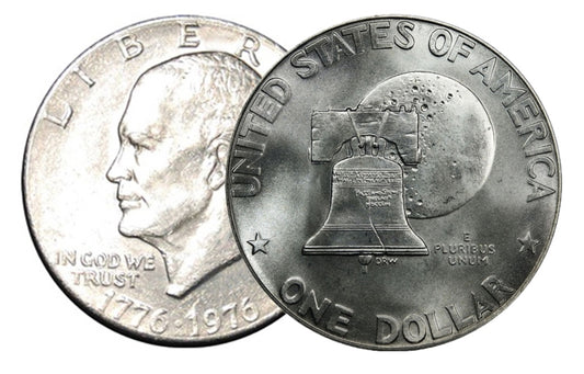 1976 D Type 1 BU Uncirculated Eisenhower Dollar