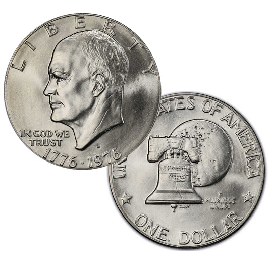 1976 D Type 2 BU Uncirculated Eisenhower Dollar