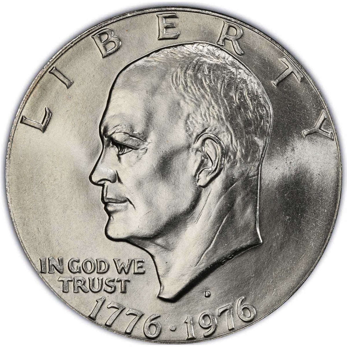 1976 D Type 2 BU Uncirculated Eisenhower Dollar