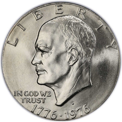 1976 D Type 2 BU Uncirculated Eisenhower Dollar