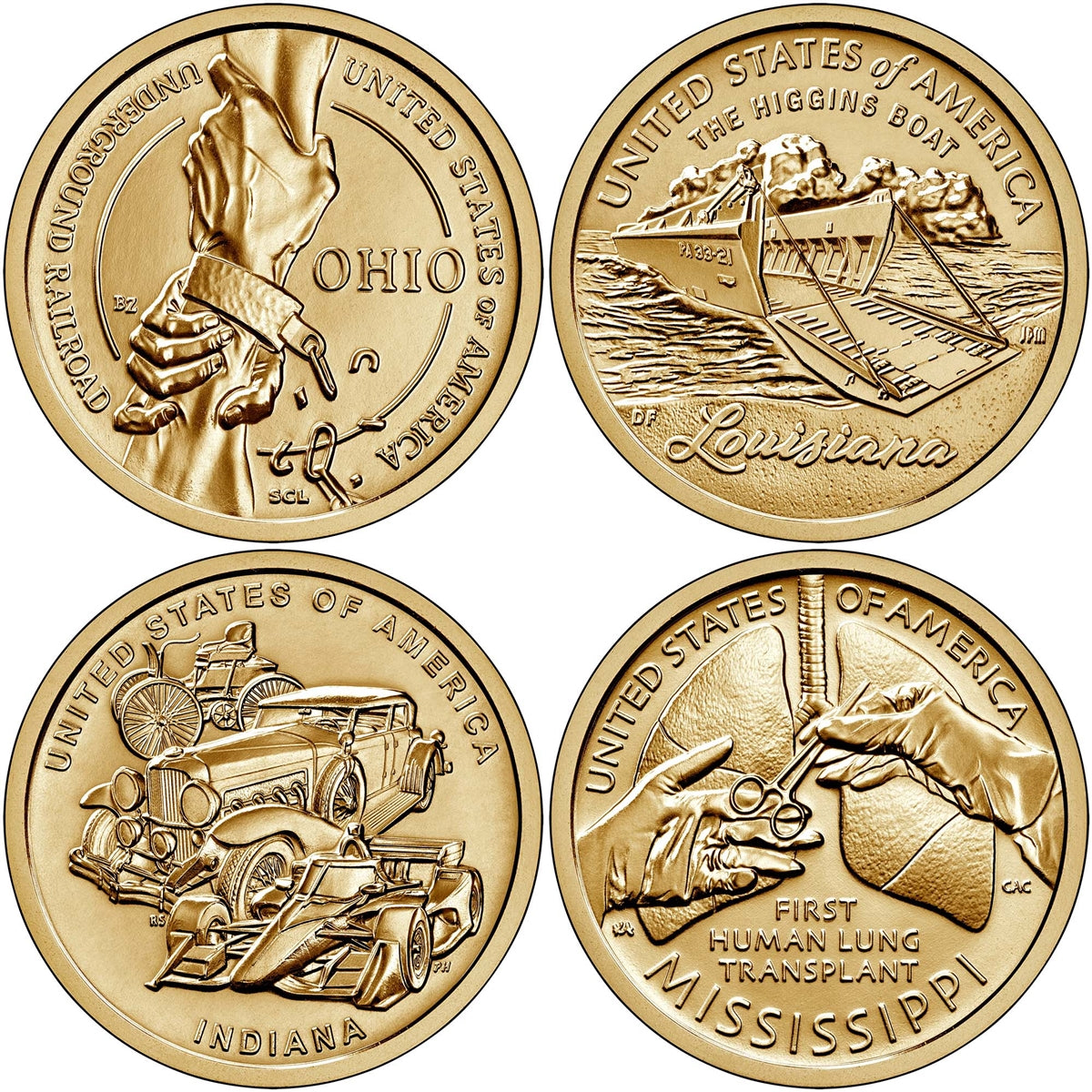 2023 P American Innovation 4 Coin Set $1 Coins - Philadelphia Mint