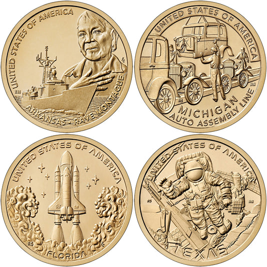 2025 P American Innovation 4 Coin Set $1 Coins - Philadelphia Mint