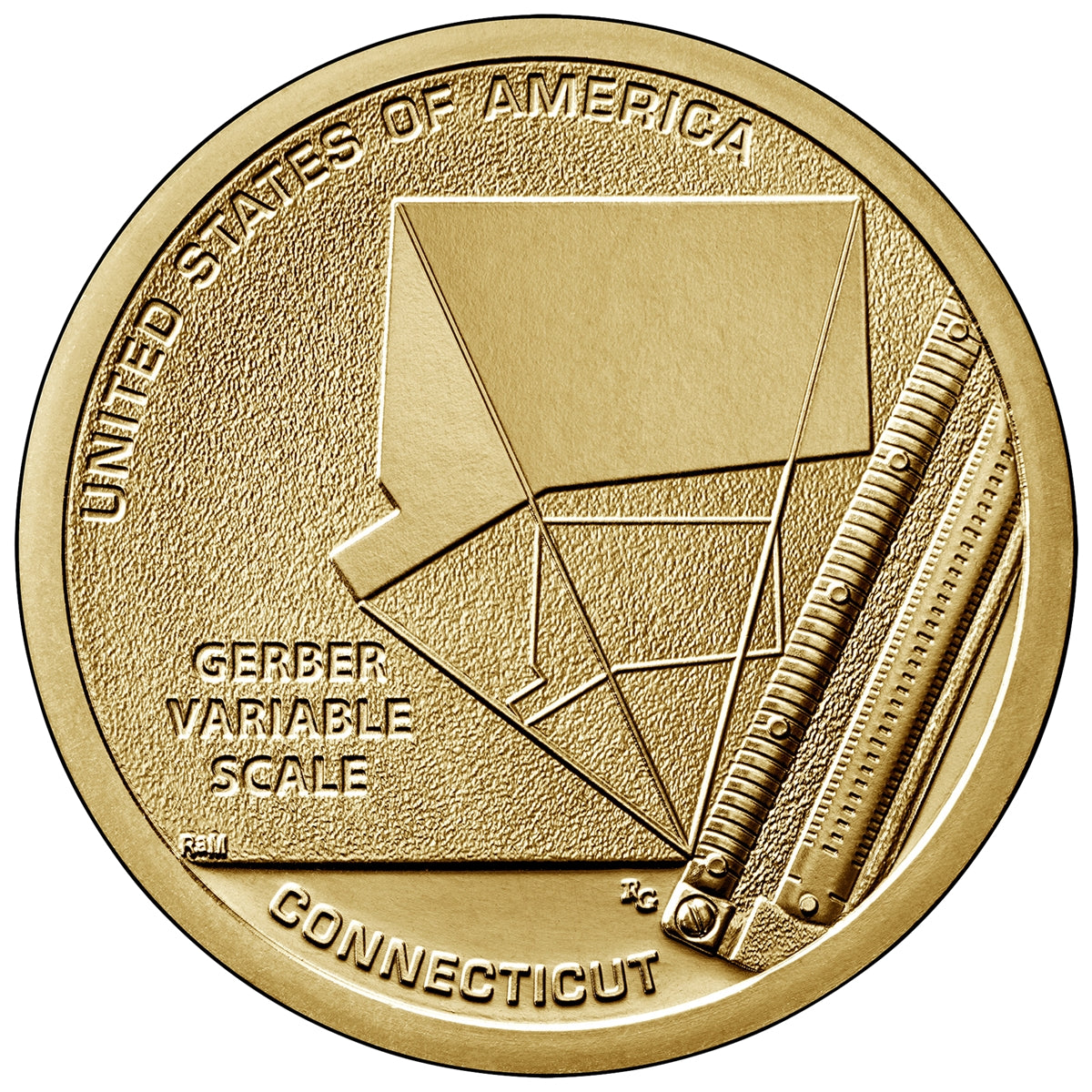 2020 American Innovation Connecticut - Gerber Variable Scale $1 Coin - P and D 2 Coin Set