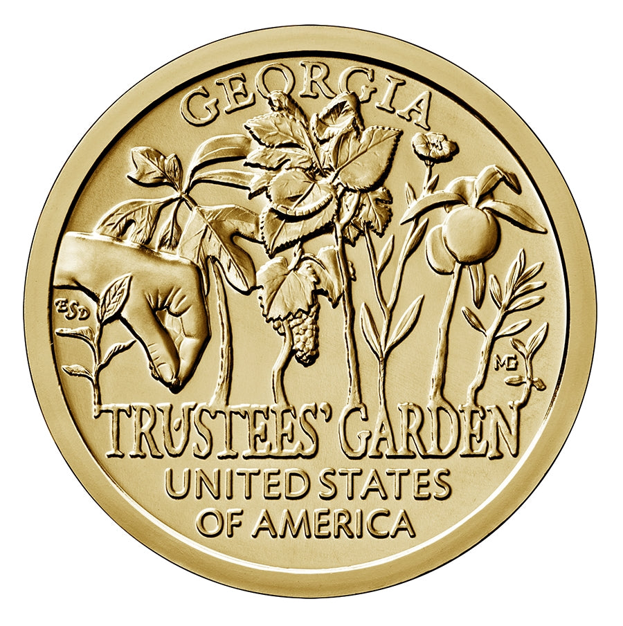 2019 American Innovation Innovation Georgia - Trustees' Garden $1 Coin - P and D 2 Coin Set