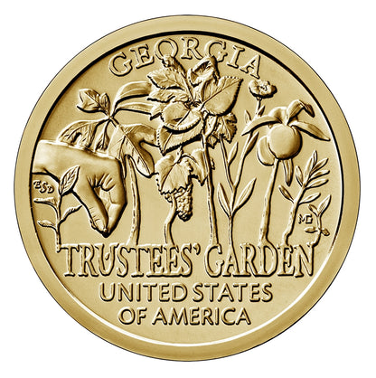 2019 American Innovation Innovation Georgia - Trustees' Garden $1 Coin - P and D 2 Coin Set