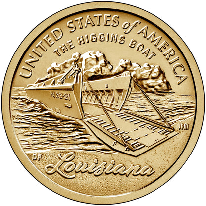 2023 American Innovation Louisiana "Higgins Boat"- $1 Coin - P and D 2 Coin Set