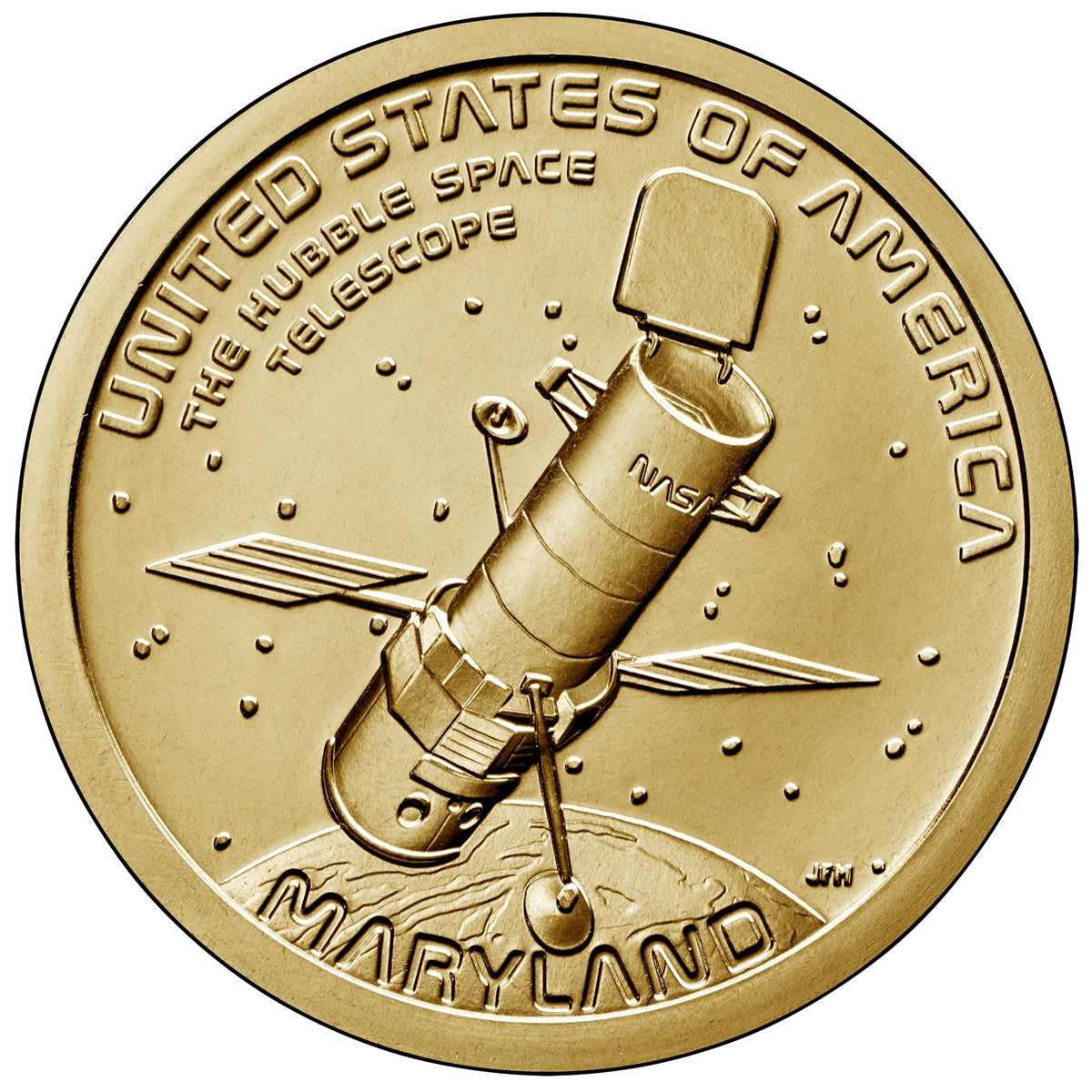 2020 American Innovation Maryland - Hubble Space Telescope $1 Coin - P and D 2 Coin Set