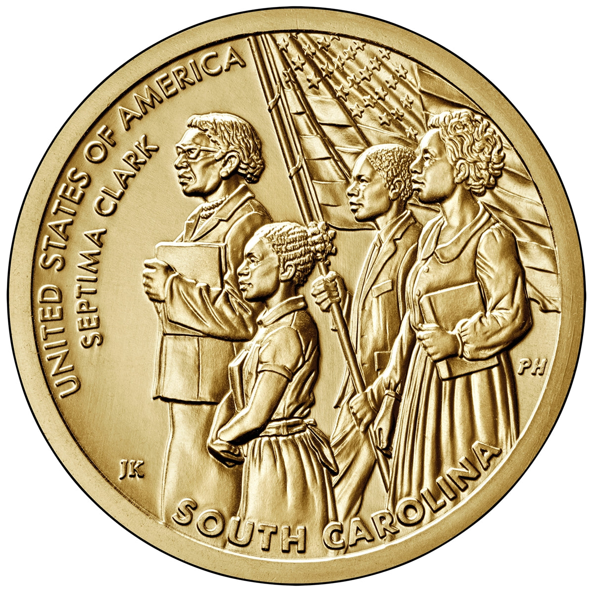 2020 American Innovation South Carolina - Septima Poinsette Clark $1 Coin - P and D 2 Coin Set