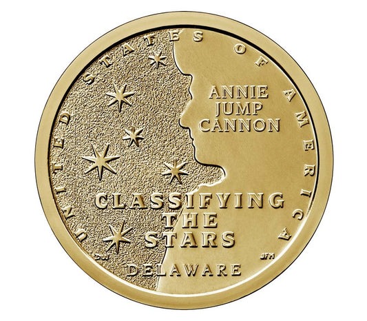 2019 P American Innovation Delaware - Annie Jump Cannon $1 Coin - Roll of 25 Dollar Coins