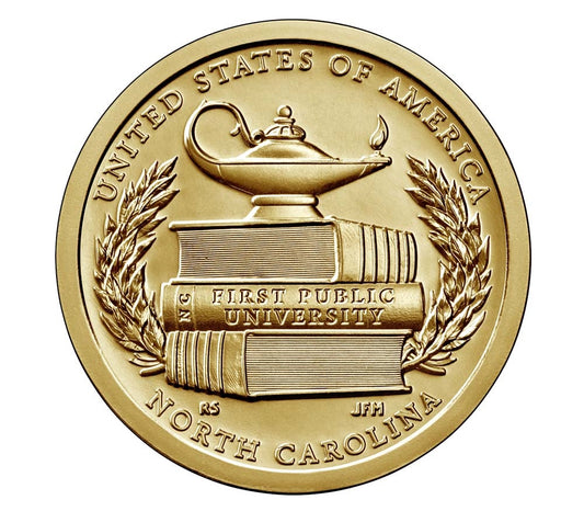 2021 P American Innovation North Carolina - First Public University $1 Coin - Roll of 25 Dollar Coins