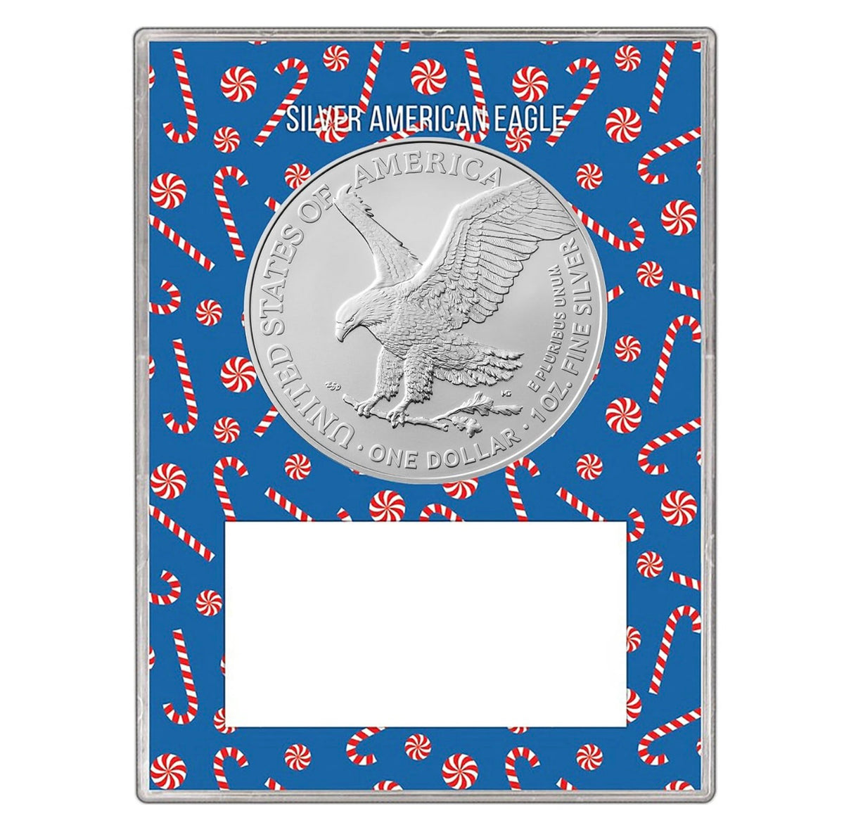 2026 American Silver Eagle 1 oz BU Coin in Christmas Santa Gift Holder