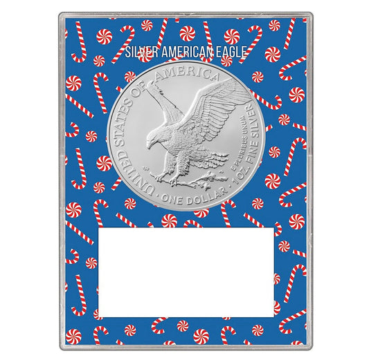 2026 American Silver Eagle 1 oz BU Coin in Christmas Santa Gift Holder