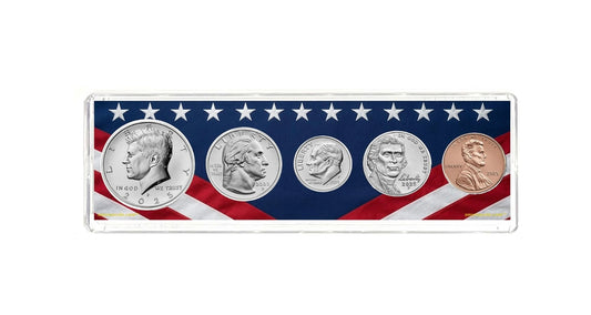 2025 Birth Year Coin Set in American Flag Holder