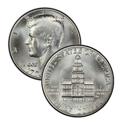 1976 P&D Kennedy Half Dollar 2-Coin Set - Gem Brilliant Uncirculated