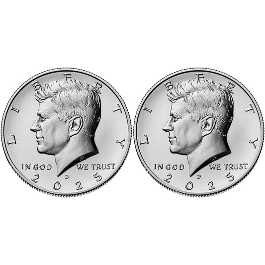 2025 P&D Kennedy Half Dollar 2 Coin Set
