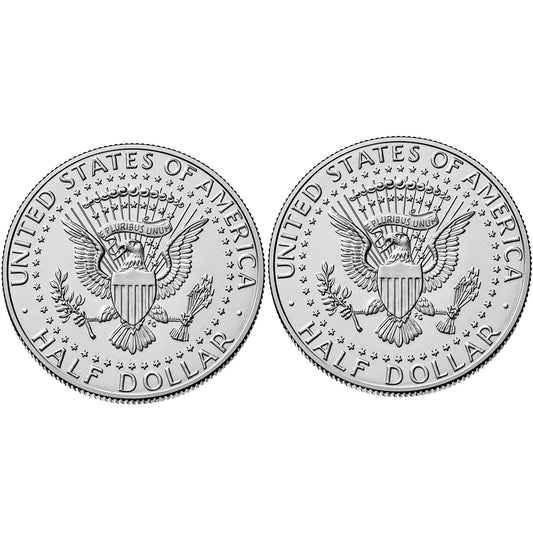 2025 P&D Kennedy Half Dollar 2-Coin Set - Brilliant Uncirculated