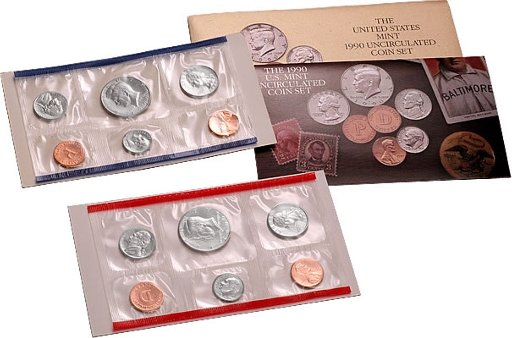 1990 P&D U.S. Mint Uncirculated 10-Coin Mint Set