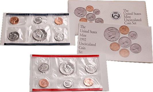 1992 P&D U.S. Mint Uncirculated 10-Coin Mint Set