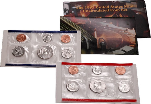 1995 U.S. Mint 10 Coin Set in OGP with CoA