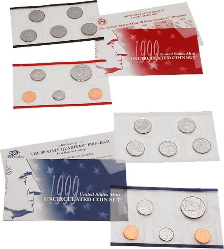 1999 P&D U.S. Mint Uncirculated 18-Coin Mint Set