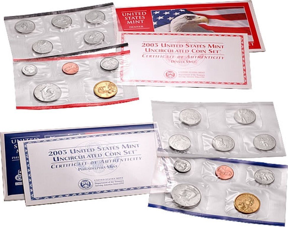 2003 P&D U.S. Mint Uncirculated 20-Coin Mint Set