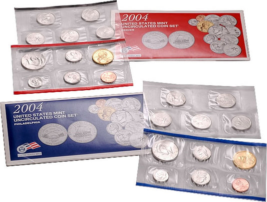2004 P&D U.S. Mint Uncirculated 22-Coin Mint Set