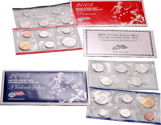 2005 P&D U.S. Mint Uncirculated 22-Coin Mint Set