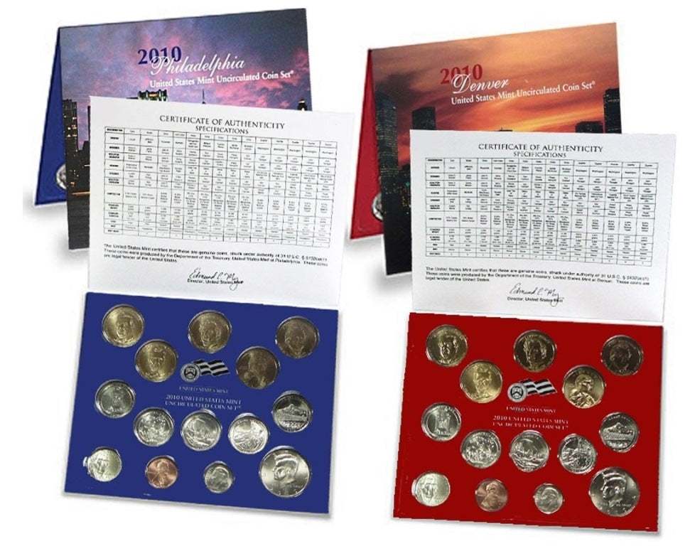 2010 P&D U.S. Mint Uncirculated 28-Coin Mint Set