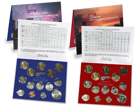 2010 P&D U.S. Mint Uncirculated 28-Coin Mint Set