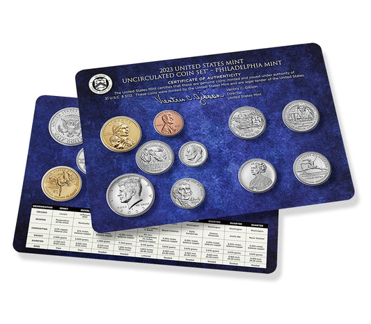2023 P&D U.S. Mint Uncirculated Coin Set - 20 Coins - American Women Quarters