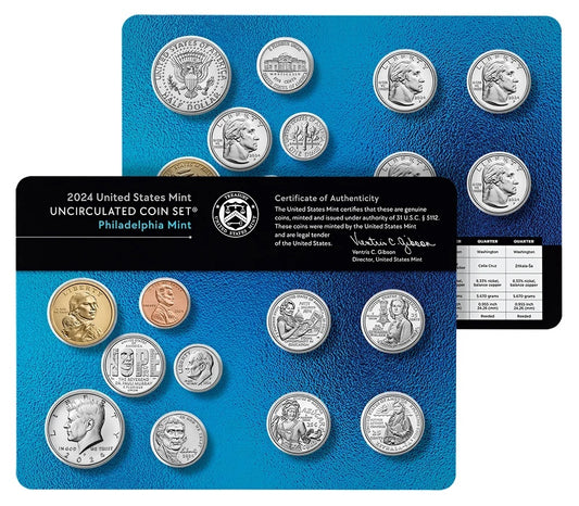 2024 P&D U.S. Mint Uncirculated Coin Set - 20 Coins - American Women Quarters