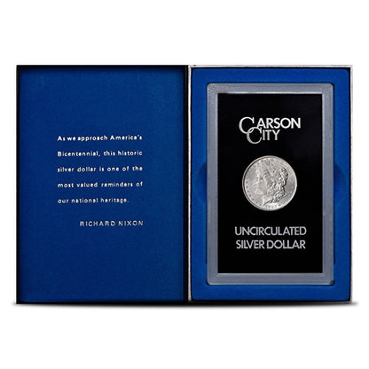 1882 CC $1 Morgan Silver Dollar GSA Uncirculated in Box with COA