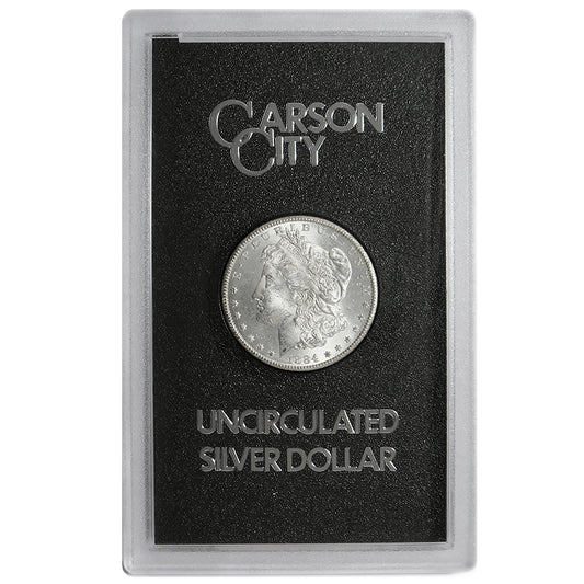 1884 CC $1 Morgan Silver Dollar GSA Uncirculated in Box with COA