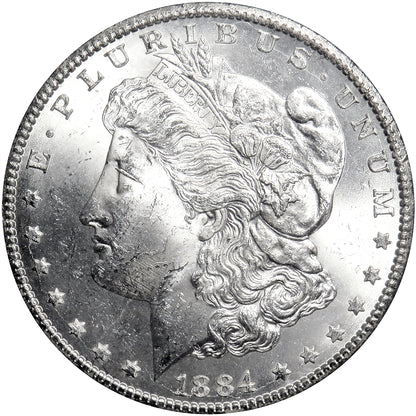 1884 CC $1 Morgan Silver Dollar GSA Uncirculated in Box with COA
