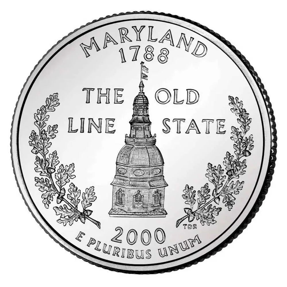 2000-D Maryland State Quarter - Single Coin