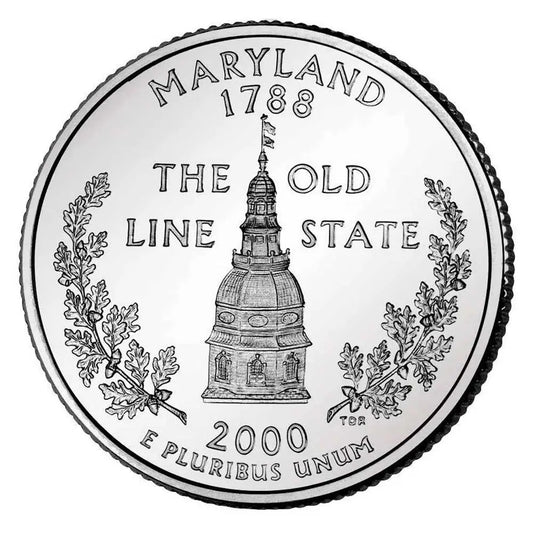 2000-D Maryland State Quarter - Single Coin