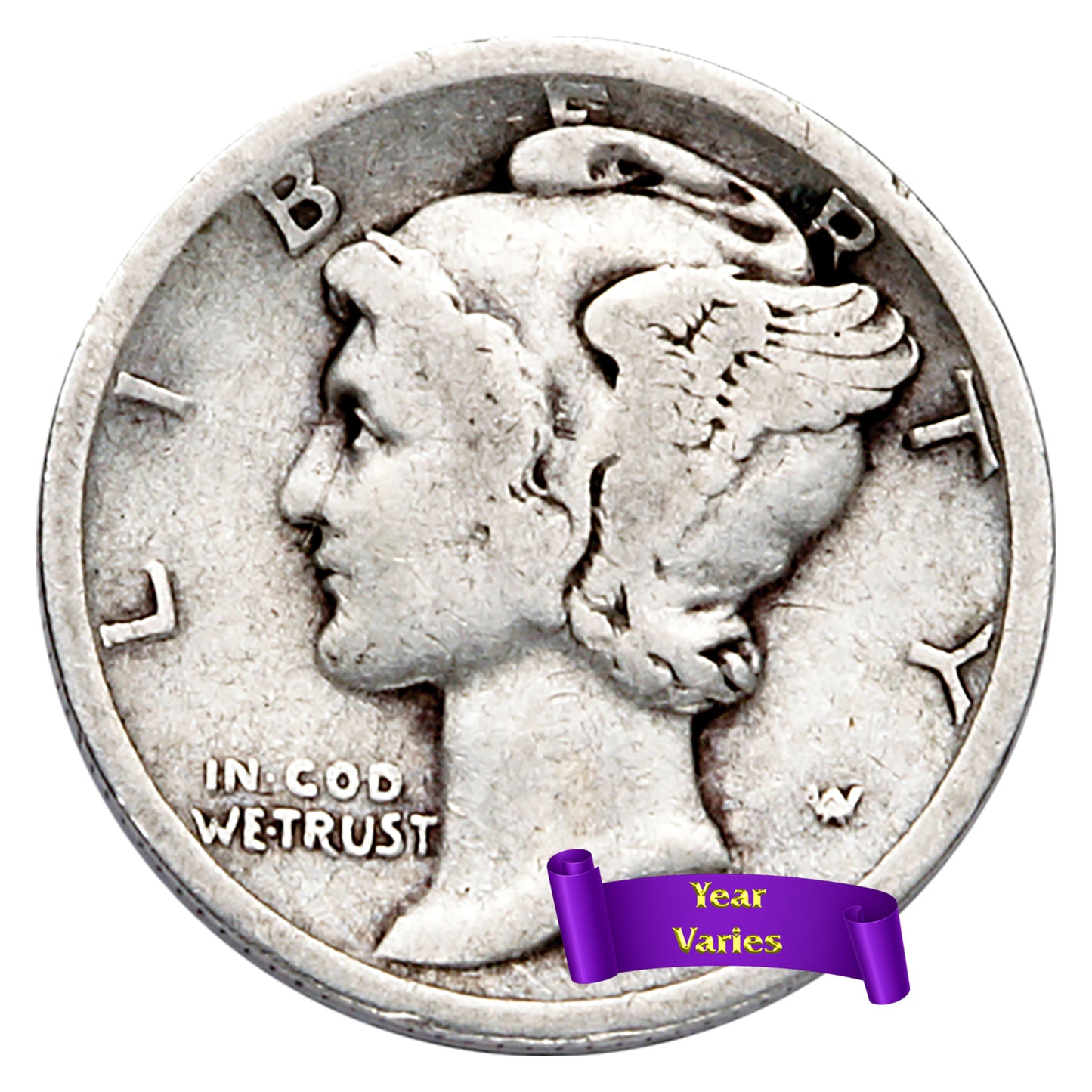 90% Silver 3-Coin Set - Circulated Half Dollar, Quarter & Dime in Black Velvet Bag