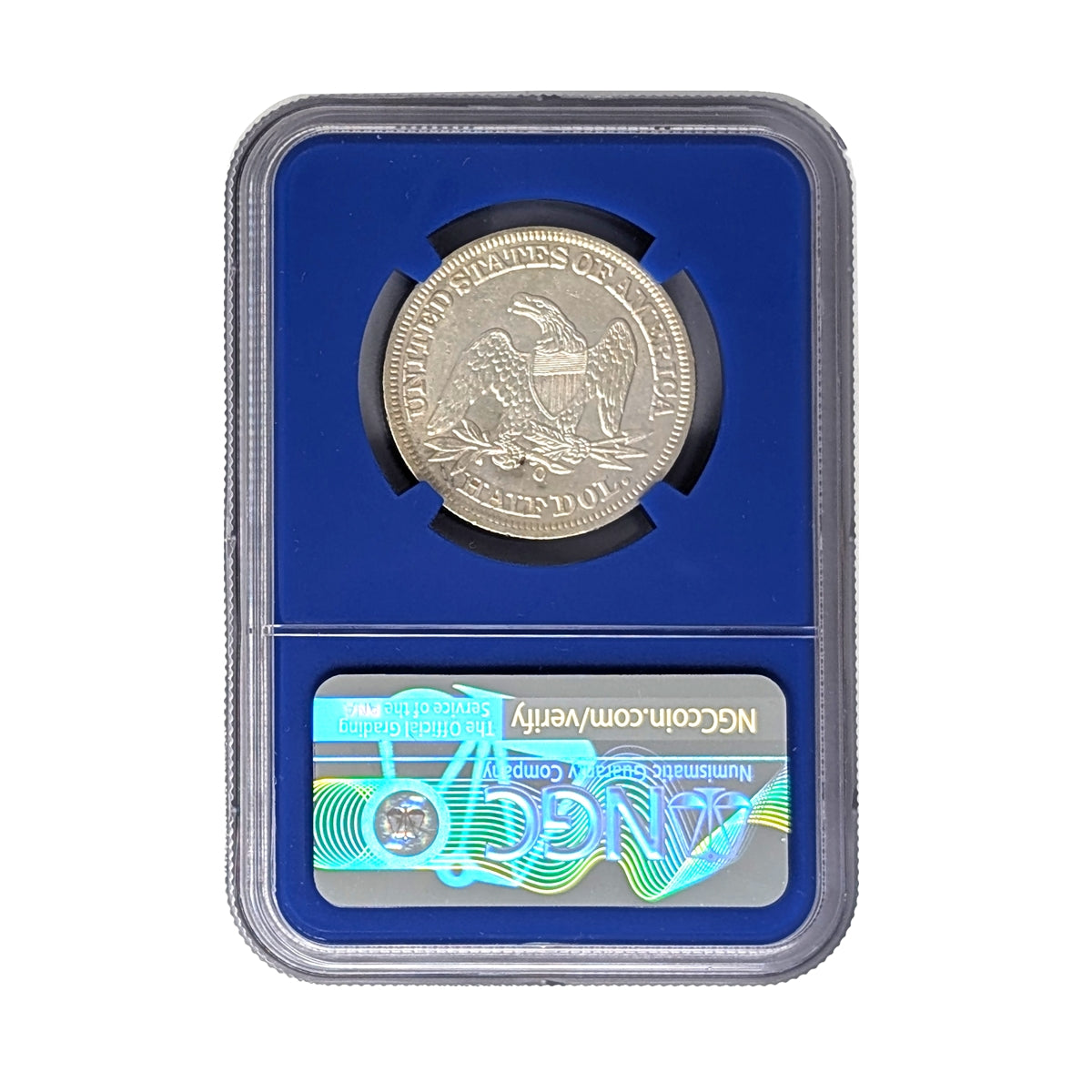 1858 O Seated Liberty Half Dollar NGC AU with Shipwreck Effect from the SS Republic