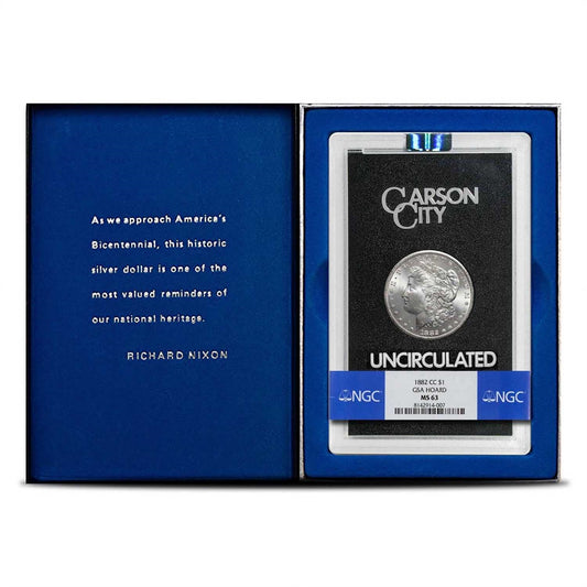1882 CC $1 Morgan Silver Dollar NGC MS 63 - GSA in Box