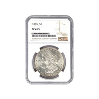 1885 P Morgan Silver Dollar NGC MS 63 $1 Uncirculated