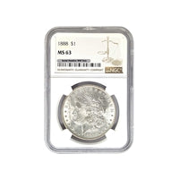 1888 P Morgan Silver Dollar NGC MS 63 $1 Uncirculated