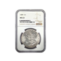 1889 P Morgan Silver Dollar NGC MS 63 $1 Uncirculated
