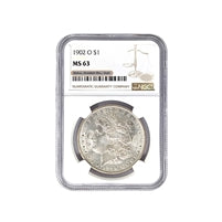 1902 O Morgan Silver Dollar NGC MS 63 $1 Uncirculated