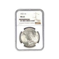 1923 P Peace Silver Dollar NGC MS 63 $1 Uncirculated