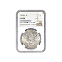 1883 O Morgan Silver Dollar NGC MS 64 $1 Uncirculated