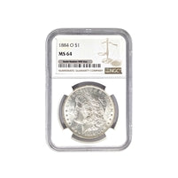 1884 O Morgan Silver Dollar NGC MS 64 $1 Uncirculated