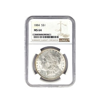 1884 P Morgan Silver Dollar NGC MS 64 $1 Uncirculated