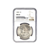 1885 P Morgan Silver Dollar NGC MS 64 $1 Uncirculated